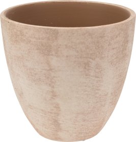 Keraminis lauko vazonas, rudos sp., 16,5 x 16,5 x 16 cm.