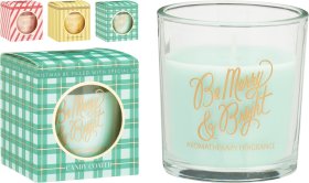 Kvapni žvakė, stikliniame indelyje, 3 skirtingi kvapai