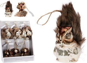 Eglutės žaisliukas Lapė, 2 skirtingi dizainai, rudos sp., 6 x 6 x 9,5 cm