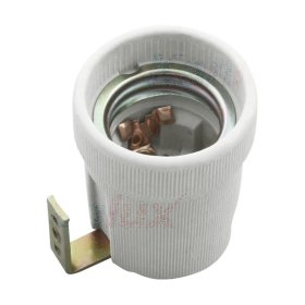 Lempos lizdas KANLUX 2161, E27, keraminis, su laikikliu, max 5A