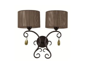Sieninis šviestuvas G.LUX Gm-255/2, 2 x E27, rudos spalvos