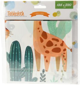 Staltiesė, džiunglių tematika, poliesteris, 138 x 220 cm