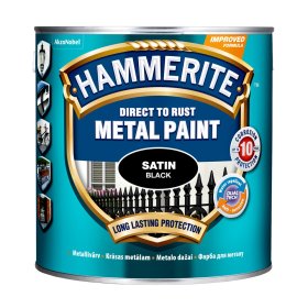 Antikoroziniai dažai HAMMERITE Satin Finish, 2,5 l, juodos sp.
