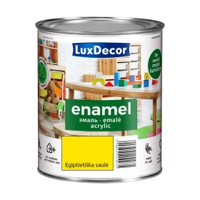 Universali akrilinė emalė LUXDECOR, 0,75 l, (18) Egiptietiškos saulės spalvos, blizgus, vandens pagrindu