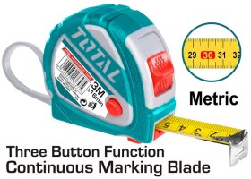 Ruletė TOTAL, 5m, 19 mm, TMT126051M