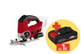 Akumuliatorinis siaurapjūklis EINHELL TE-JS 18, Solo, 18 V, Li-ion, be akumuliatoriaus ir kroviklio