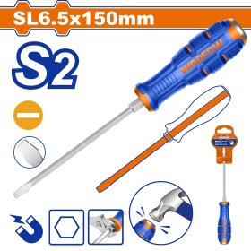 Plokščias atsuktuvas WADFOW, magnetinis, S2, 6,5x150 mm, WQJ1266