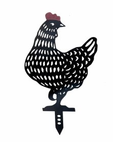 Sodo dekoracija GAIDYS Muffin, įsmeigiama, metalinė, juodos sp., 32 x 54 cm.