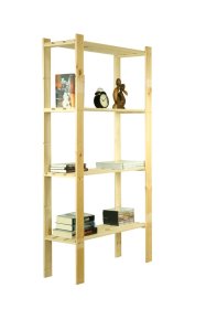 Sandėliavimo lentyna WAMAR B-17, 1500 x 800 x 283 mm., medinė, 4 lentynos