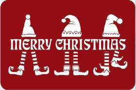 Durų kilimėlis RICCO Xmas Merry Christmas, 40 x 60 cm, 100% poliesteris, 870-007