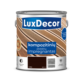 Kompozicinės dangos impregnantas LUXDECOR, 2,2 l, rudos spalvos