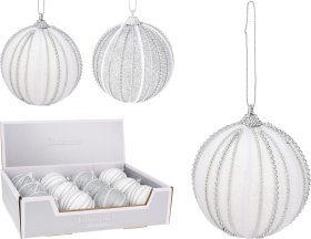 Eglutės žaisliukas, baltos arba sidabro sp., 8 x 8 x 8 cm