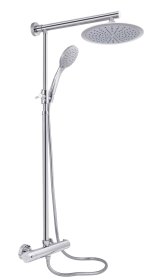 Dušo komplektas RUBINETA Etna+Thermo-15, komplekte: termostatinis maišytuvas, dušo galva 110 mm, 625028