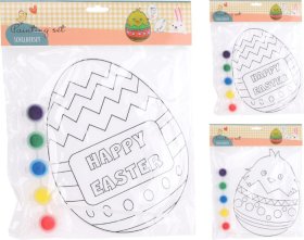 Velykinio kiaušinio spalvinimo rinkinys, 5 dažų spalvos, teptukas