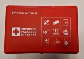 Pirmosios pagalbos vaistinėlė ALBURNUS PPR1006, nauja sudėtis, kietu dėklu