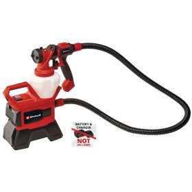 Akumuliatorinis dažų purkštuvas EINHELL TE-SY 18/90 Li-Solo, 18 V, išeiga iki 1000 ml/min, 1200 ml dažų talpa, be akumuliatorių ir kroviklio