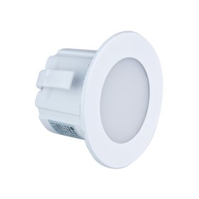 Montuojamas šviestuvas DPM Ycb178W, laiptų apšvietimui, LED, 1,2W, 4000K, 40 lm, 110', IP20, baltos sp., apvalus