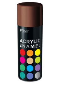 Aerozolinė emalė BIODUR Acrylic, RAL8017, t.ruda, 400ml