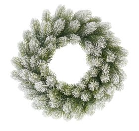 Kalėdinis vainikas NOVELLY HOME, Snowy Grand Fir, padengta sniegu, 60 cm