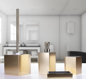 Tualeto šepetys SEPIO Eldorado Gold, pastatomas, polistirenas, aukso spl.