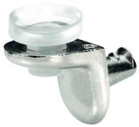 Stiklo lentynos laikiklis HETTICH, pak. 8 vnt. 5mm, dengtas nikeliu, 89286