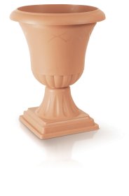 Plastikinis lauko vazonas "Atena", terakota sp., 47,4 x 47,4 x 61,2 cm.