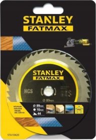 Medienos pjovimo diskas STANLEY, 89 mm x 10 x 44T
