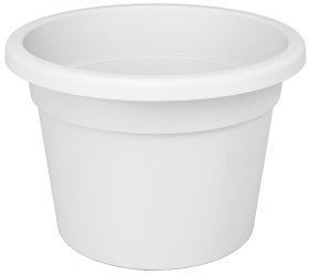 Plastikinis vazonas PREMIUM, baltos sp., 21,9 x 15,7 cm.
