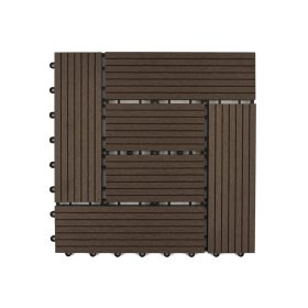 Terasinė plytelė WPC, Chocolate C01, raštas 2, 300x300x18mm