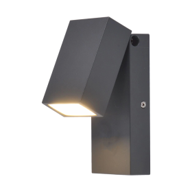 Lauko sieninis LED šviestuvas SALTA Seto, LED 5W, 3000 K, 450 lm, IP65, 100x68x157 mm, antracito sp.