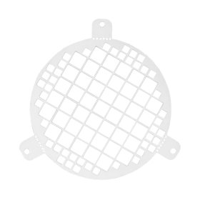 Ventiliacinis tinklelis - grotelės EUROPLAST LSM100, d100 mm, baltos sp., metalinis