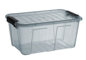 Daiktadėžė PLAST TEAM Home Box, su dangčiu, pilkos sp., 34,5 x 15,8 x 22,5 cm, 8 l
