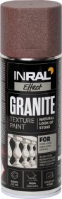 Aerozoliniai dekoratyviniai dažai INRAL Granite, 400ml, raudonų plytų, matinė