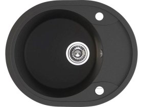 Plautuvė ODUS Od-311, 58 x 47 x 19,8 cm, akmens masės, juodos spalvos, Lenkija