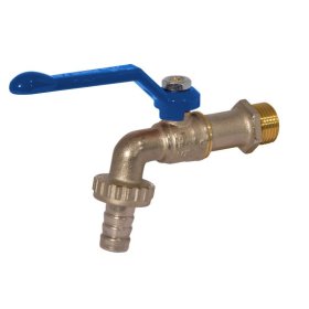 Rutulinis sodo ventilis GENERAL FITTINGS, 1/2", išorė, su žarnos jungtimi