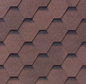Bituminės čerpelės IKO Superglass HEX (27), Dual brown ultra, ruda spalva su šešėliu, 1 pak. - 3 m2