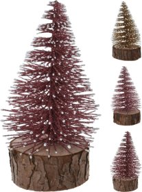 Blizgi kalėdinė eglutė, 14 cm, pastatoma, 3 skirtingos sp.