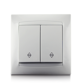 Perjungiklis ORRO 9206-32, 2 klavišų, įleidžiamas, baltos spalvos, 10 A, 250 V