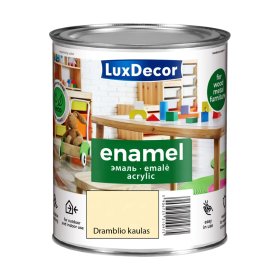 Universali akrilinė emalė LUXDECOR, 0,75 l, (09) dramblio kaulo spalvos, matinis, vandens pagrindu