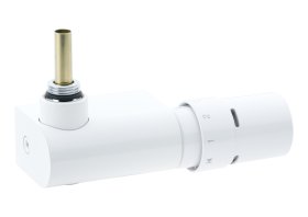 Termostatinis pajungimo mazgas DANFOSS VHX - MONO, rankšluoščių džiovintuvui, 1/2", 1/2", kampinis, balta spalva, 013G4387