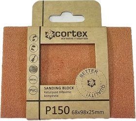 Šlifavimo kempinėlė CORTEX, 65 x 98 x 25 mm, P150, keramikos oksidas