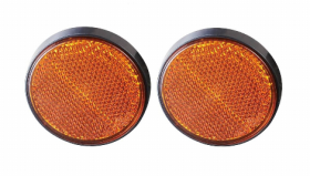 Automobilio priekabos atšvaitas ALBURNUS L471, skersmuo 60 mm, apvalus, spalva oranžinė, 2 vnt.