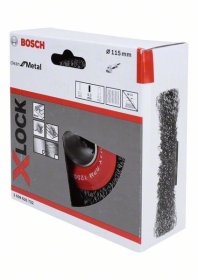 Vielinis šlifavimo diskas BOSCH X-Lock, banguota viela 115 mm, 0,3 mm