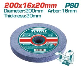 Šlifavimo diskas TOTAL, P80, 150x12.7x16 mm, TAC1506024