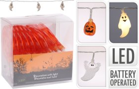 Helovyno LED girlianda, 10 lempučių, 2 skirtingi dizainai