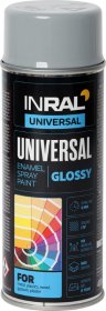 Aerozoliniai dažai INRAL Universal, RAL7001, 400ml, sidabrinė pilka, blizgi