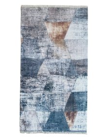 Kilimas RICCO Banco, 60 x 110 cm, 100 % poliesteris, rombai, melsvas, 33H-2R6011, Turkija