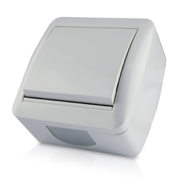 Jungiklis ORRO 8001-01, 1 klavišo, paviršinis, baltos spalvos, 10 A, 250 V