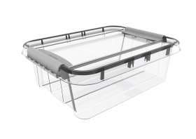 Daiktadėžė PLAST TEAM Pro Box, su dangčiu, skaidri, 39 x 16,9 x 51 cm, 21 l