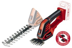 Akumuliatorinės žolės ir krūmų žirklės EINHELL GE-CG 18/100 Li-Solo, 18 V, žolės žirklių plotis , krūmų žirklių ilgis, svoris 0,69 kg, be akumuliatoriaus ir pakrovėjo